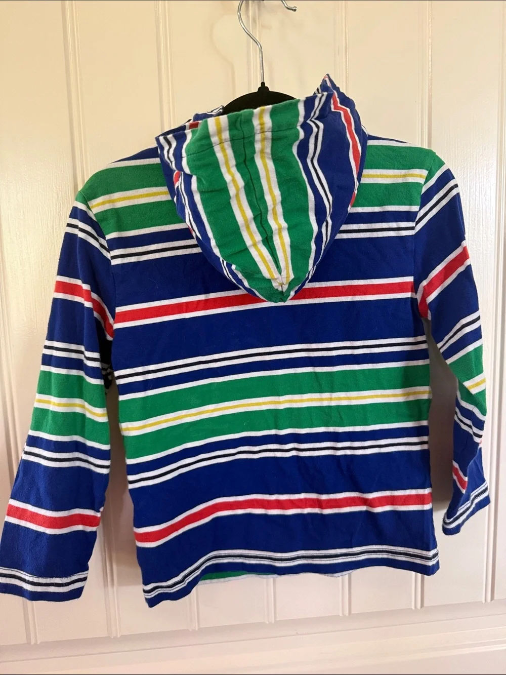 Striped Cotton Jersey Hooded Tee